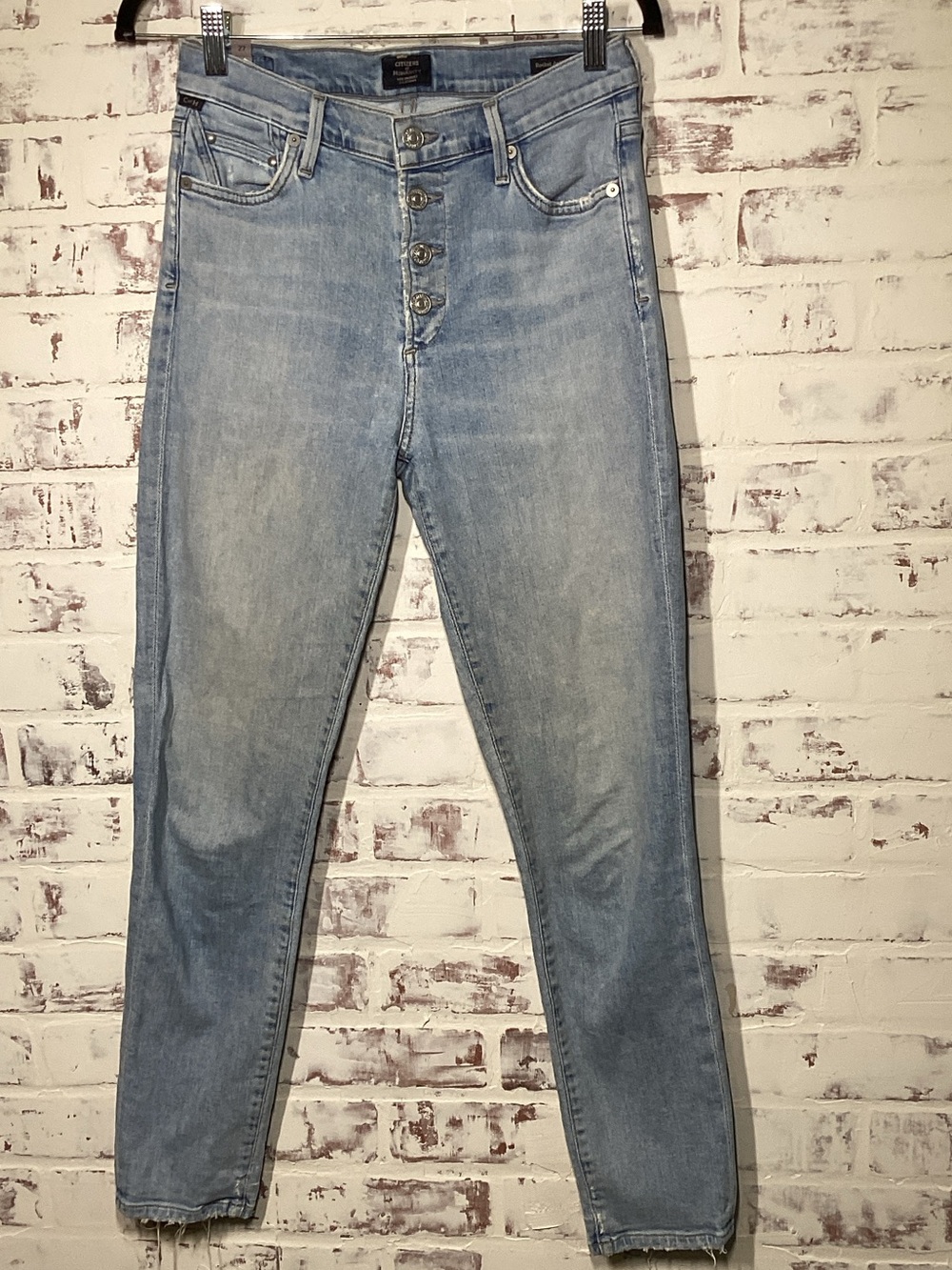 COH Citizens of Humanity Rocket Ankle MidRise Skinny Light Wash Button-Fly Jeans